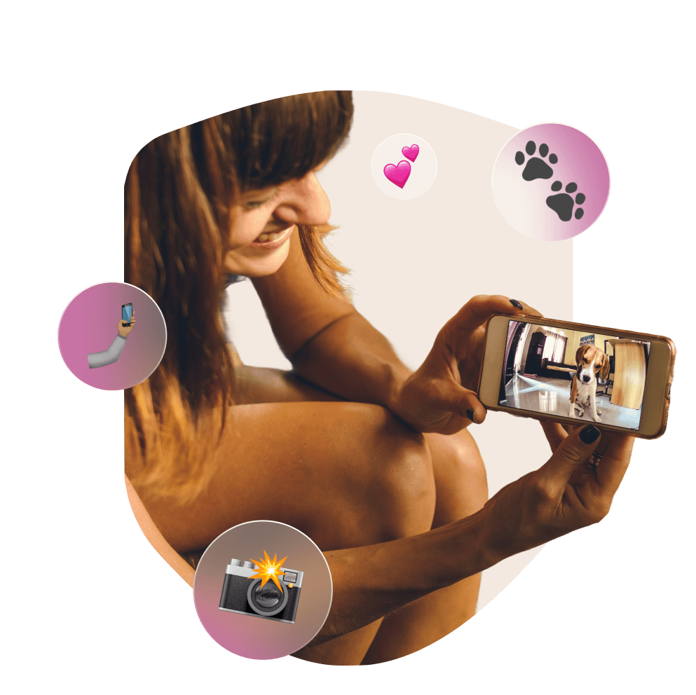 girl with dog